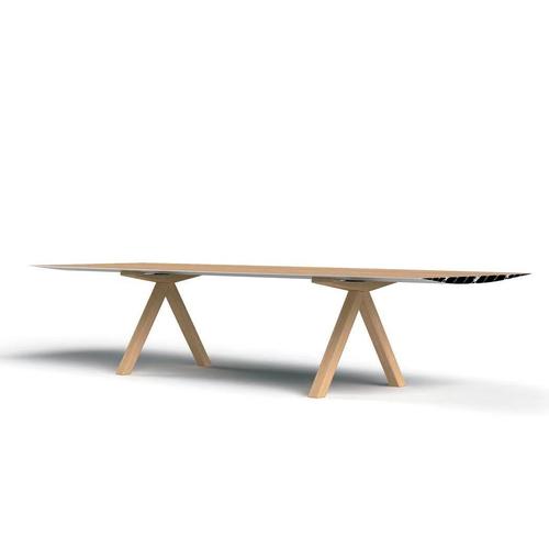 Laminated Aluminium Wood Legs 360 Table by Konstantin Grcic For Sale - Image 3 of 6