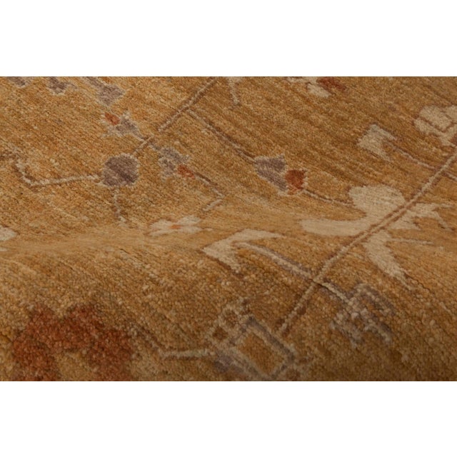 Traditional inspired Tabriz rug in beige and brown by Doris Leslie Blau (fragment). Size: 4.0" × 6.5" (121 × 195 cm). This...