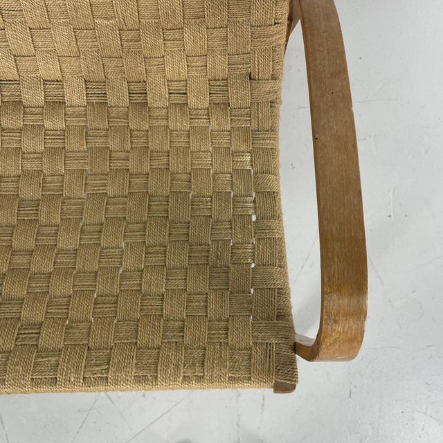 Mid-Century Italian Wood and Chord Lounge Bench For Sale - Image 6 of 16