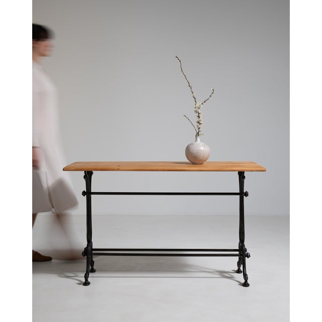 Metal Cast Iron Bistro Table, Antique, France, Early 20th Century For Sale - Image 7 of 12