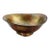 Vintage Fused Art Glass Bowl With Triangular Base – Mid-Century Modern Sculptural Centerpiece For Sale