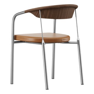 Chairman Chair in Walnut with Upholstery in Cognac by Henrik Tengler for One Collection For Sale