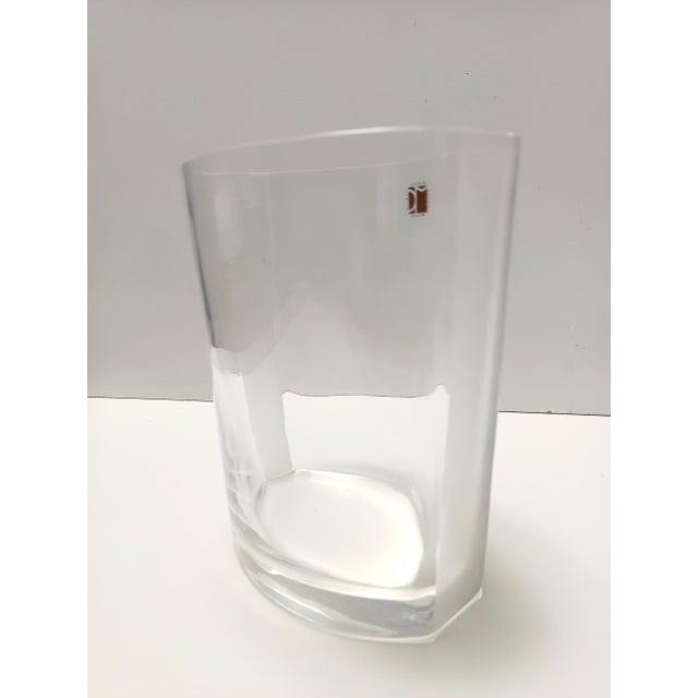 Glass Transparent Murano Glass Vase by Carlo Moretti, Italy, 1990s For Sale - Image 7 of 13