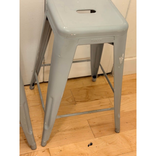 Tolix Marais H65 Steel Counter Stools by Xavier Pauchard, Set of 3 For Sale - Image 10 of 12