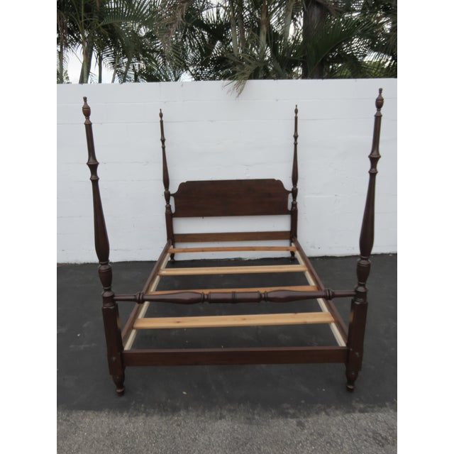 Pennsylvania House Cherry Full Size Poster Bed 6415 For Sale - Image 13 of 18