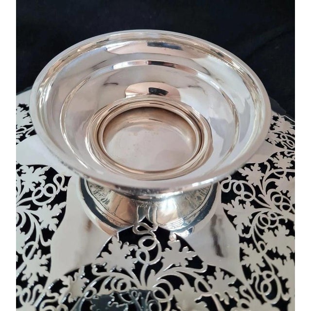 Mid-Century Sterling Silver Cake Stand from Frank Cobb & Co, Sheffield, 1974 For Sale - Image 10 of 13