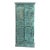 Vintage Armoire Tall Artistic Carved Farmhouse Blue Patina Cabinet For Sale