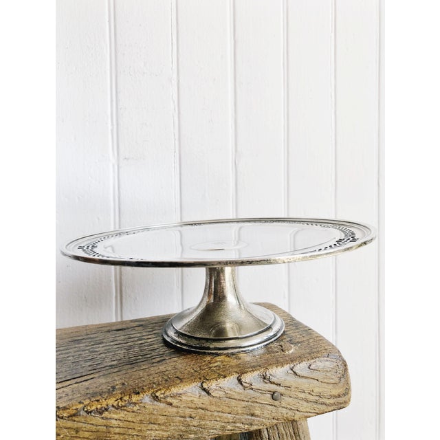 Antique Tiffany Co Sterling Silver Cake Stand M Monogram