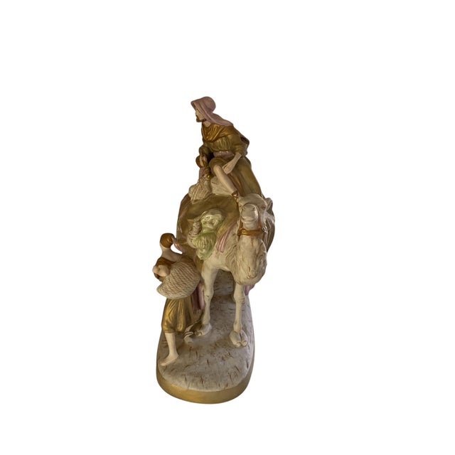 Antique Royal Dux Bohemia Porcelain Sculpture Bedouin Arab on Camel Made in Czechoslovakia 1920s For Sale In Palm Springs - Image 6 of 12
