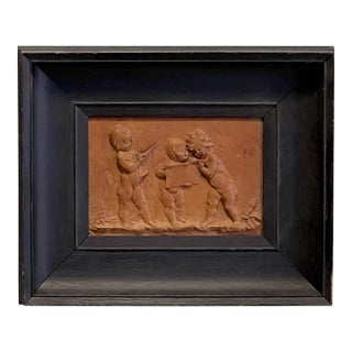 1860s Luigi Frullini Carved Wood Plaque Gilded Age Italy For Sale