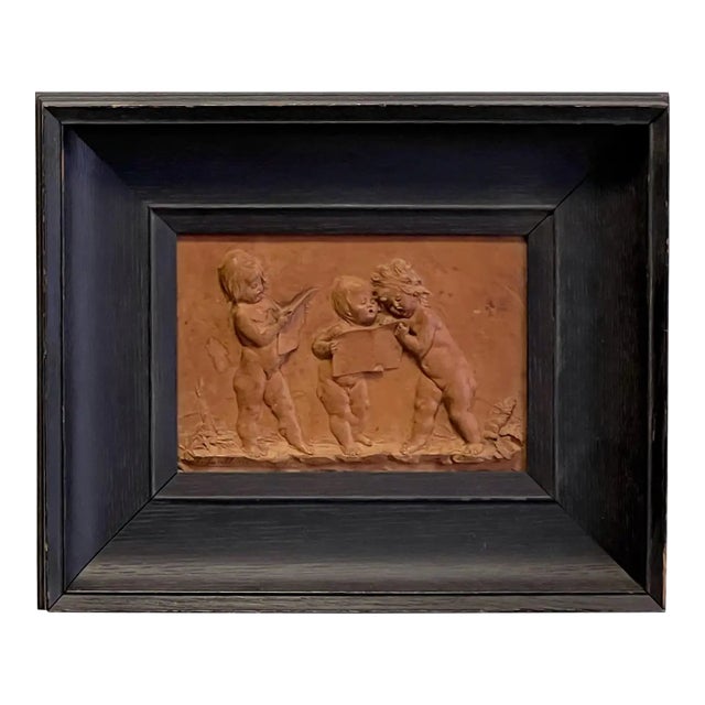 1860s Luigi Frullini Carved Wood Plaque Gilded Age Italy For Sale