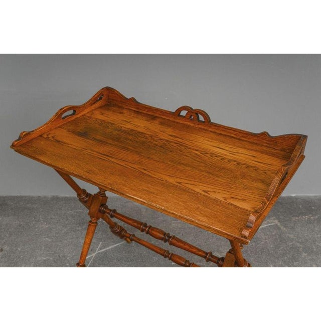 Late 19th Century Gründerzeit Oak Tray Table For Sale - Image 13 of 14