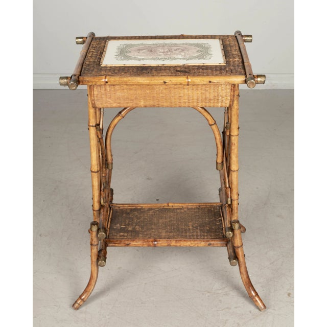 Victorian 19th Century English Victorian Bamboo Side Table For Sale - Image 3 of 13