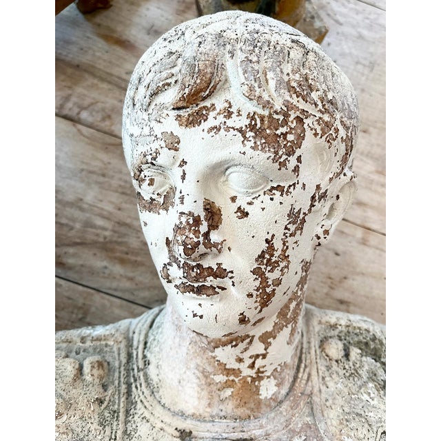 19th Century Antique Bust of Roman Figure For Sale - Image 5 of 7