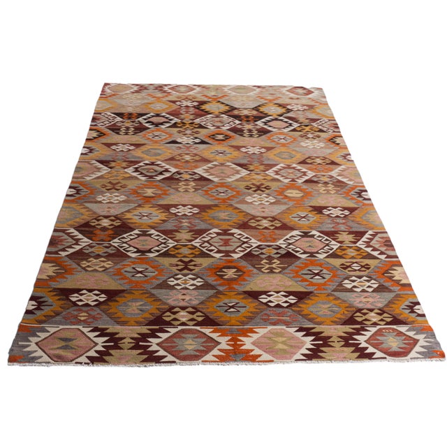 Vintage Circa 1940 Turkish Kilim 5ft 4in X 9ft 4in For Sale - Image 15 of 15