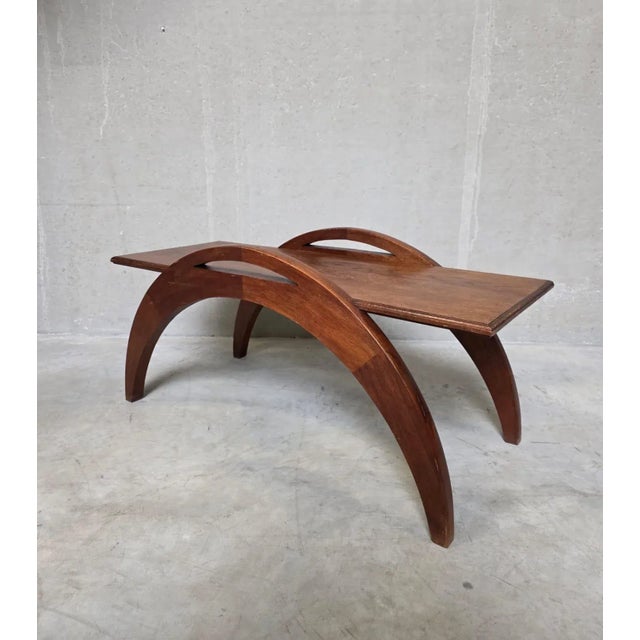 French Art Deco Coffee Table in Oak, 1930s For Sale - Image 3 of 8