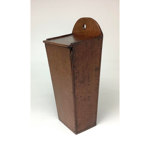 English Antique English Oak Wall Candle Box For Sale - Image 3 of 8