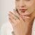 Green 8.8 Carat Emerald & Diamond Halo Silver Engagement Ring, Size 8.5 For Sale - Image 8 of 11
