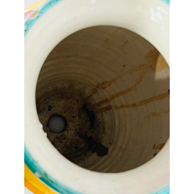 Yellow Large Vintage Sgradito Made in Italy Rooster Bird Vase For Sale - Image 8 of 9