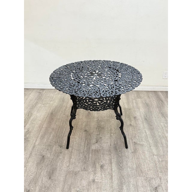 Vintage Cast Aluminum Patio Set For Sale - Image 9 of 12