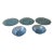 Set of 5 1970s Blue Glass Plates For Sale