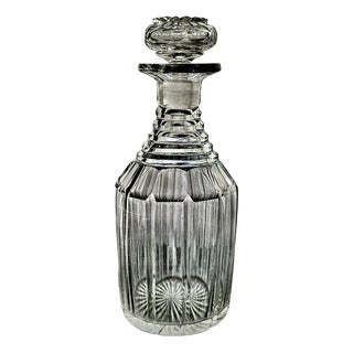 Regency English Cut Glass Decanter, 1835 For Sale