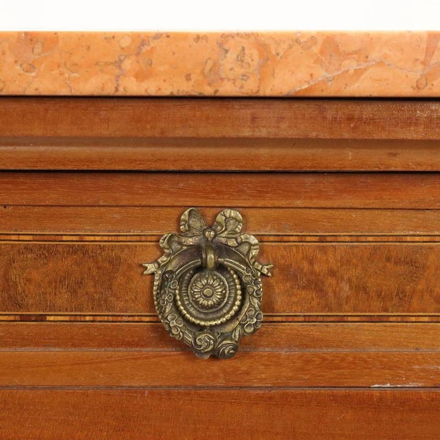 Neoclassical Style Bedside Tables in Mahogany, Set of 2 For Sale - Image 5 of 10