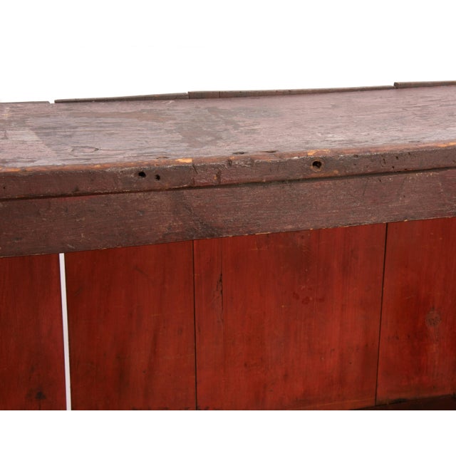 Pennsylvania Primitive Red Painted Dry Sink Cupboard 19th Century For Sale - Image 11 of 18