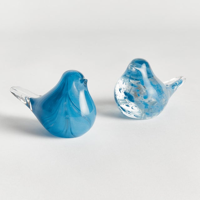 Our hand blown and molded glass finch sculptures are simply adorable during Spring or all year round. The color is added...