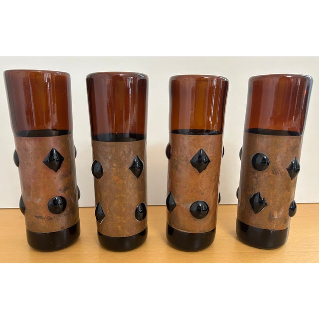 Mid-Century Modern Mid Century Felipe Derflingher Brutalist Tumblers - Set of 4 For Sale - Image 3 of 7