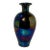Vintage 11" Iridescent Art Glass Vase in Cobalt Amethyst – Czech / Kralik Style For Sale