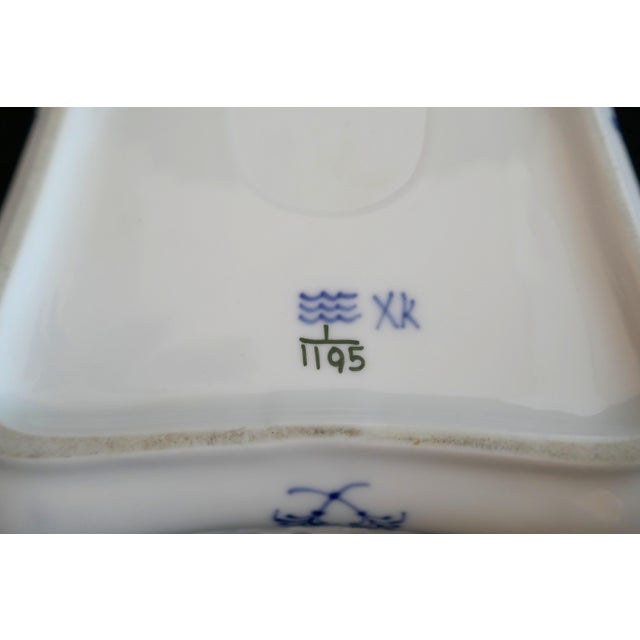 Ceramic Royal Copenhagen Blue Fluted Full Lace Porcelain Tray For Sale - Image 7 of 9