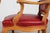 Set of Danish Rococo Armchairs in Walnut and Red Aniline Leather, 1880 For Sale - Image 13 of 16