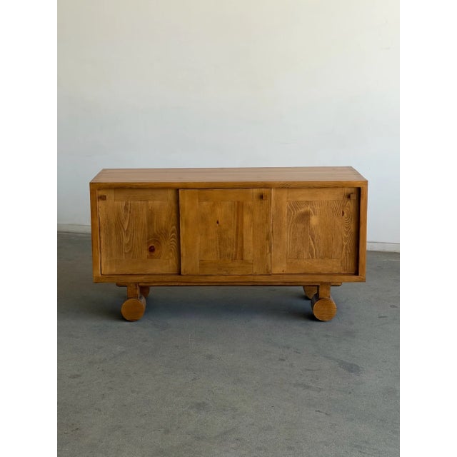 Wood Trolley Credenza in Pine For Sale - Image 7 of 13