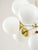 Vintage Italian Brass and Opaline 10-Arm Chandelier, 1970s For Sale - Image 6 of 18