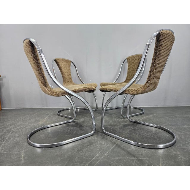Mid-Century Dining Chairs in the style of Gastone Rinaldi, Italy, 1970s, Set of 4 For Sale - Image 15 of 16