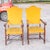Armchairs in Carved Wood and Yellow Velvet, 1980s, Set of 2 For Sale - Image 12 of 18