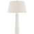 Traditional Chapman & Myers by Visual Comfort Signature Fluted Spire Large Table Lamp in Plaster White with Linen Shade For Sale - Image 3 of 3