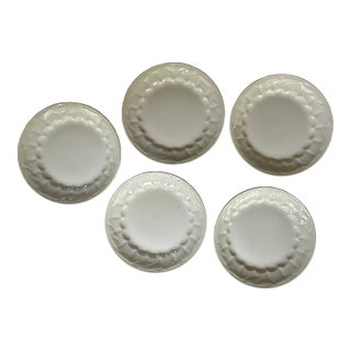 1950s Set of Five (5) Royal Crownford Wheat Ironstone Plates, 9 5/8 Inch Dinner Plates, Made in England For Sale