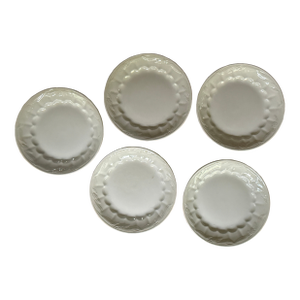 1950s Set of Five (5) Royal Crownford Wheat Ironstone Plates, 9 5/8 Inch Dinner Plates, Made in England