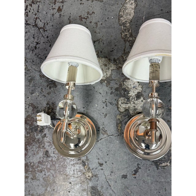Restoration Hardware Wilshire Single Sconces, Pair For Sale - Image 10 of 12