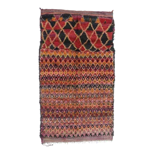 Late 20th Century Vintage Berber Moroccan Rug - 06'02 X 09'09