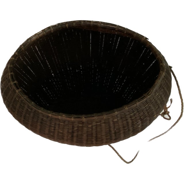 Antique Thai Woven Gathering Basket For Sale In Los Angeles - Image 6 of 7