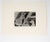 "My Bedroom Windows in the Middle of the Night" Etching in Ink on Paper, #13/25 Bold surrealist etching by Ernesto...