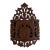 Large Antique Victorian Carved Wood Good Luck Wall Pocket Magazine Rack For Sale
