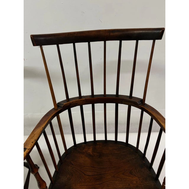 Wood 19th Century Patinated Windsor Chairs - A Pair For Sale - Image 7 of 12