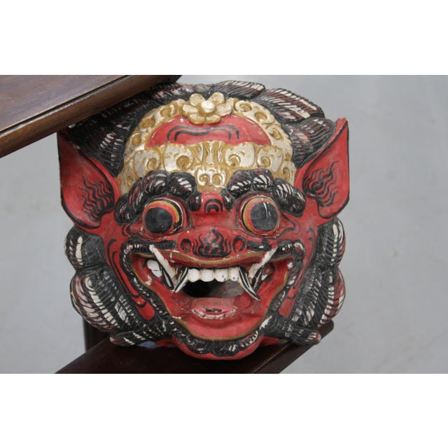 Balinese Carved Wood Danse Mask For Sale - Image 14 of 14