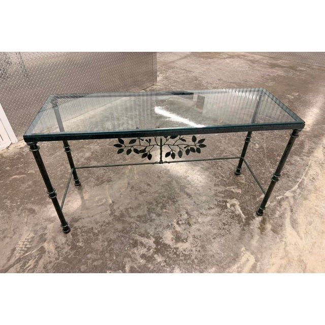 Diego Giacometti 1960s Giacometti Style Console Table With a Verdigris Patina Finish For Sale - Image 4 of 9