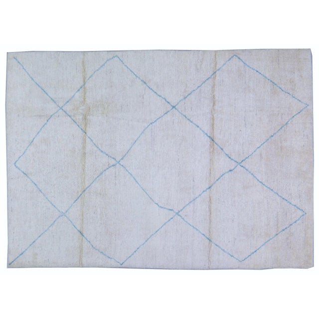 2010s Moroccan Hand Knotted Beni Ourain Rug With Soft Texture,5'7"x8' For Sale - Image 5 of 5