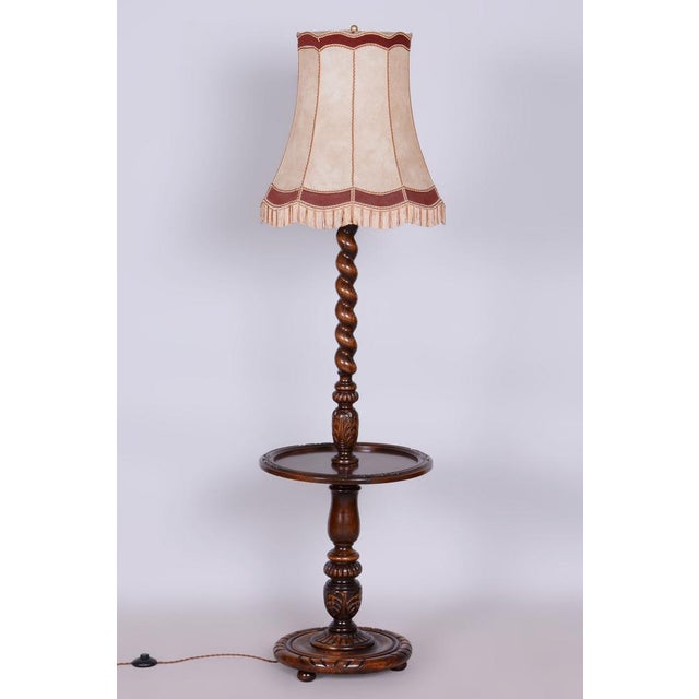 Art Deco Floor Lamp in Oak, 1920s For Sale - Image 15 of 15